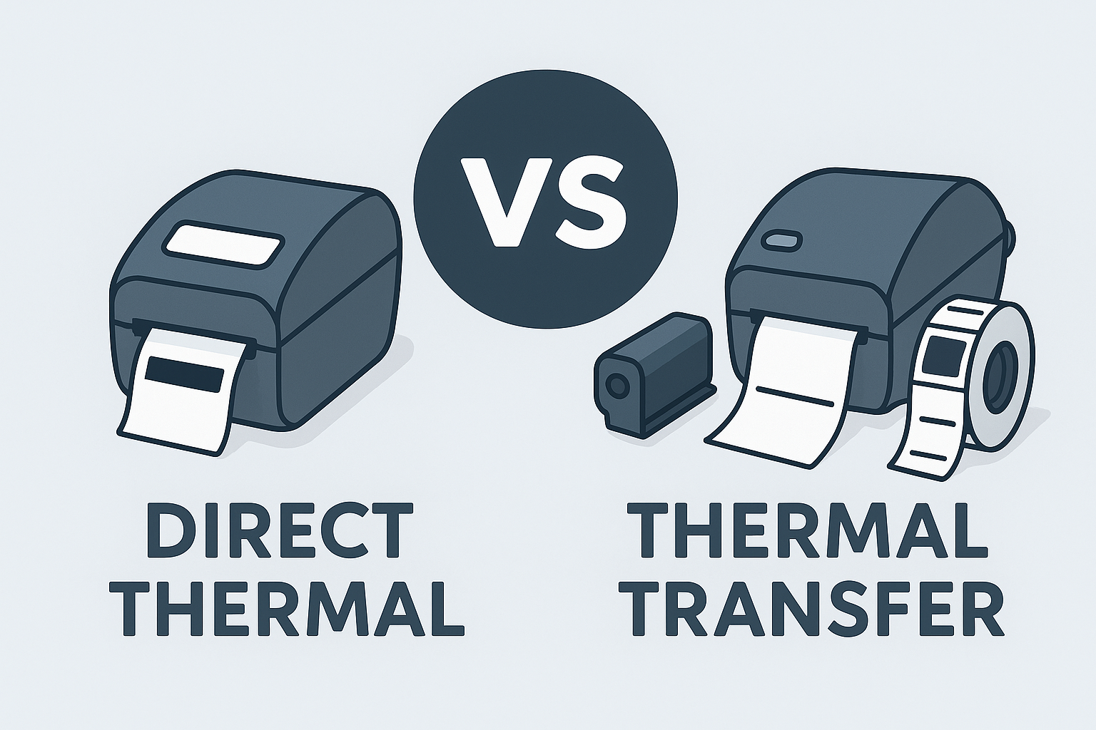 Neposredni termični ali termotransferni tisk: kakšna je razlika?