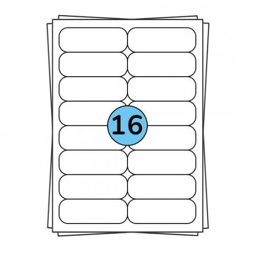 A4 listne nalepke 89 x 34 mm, 1 600 nalepk