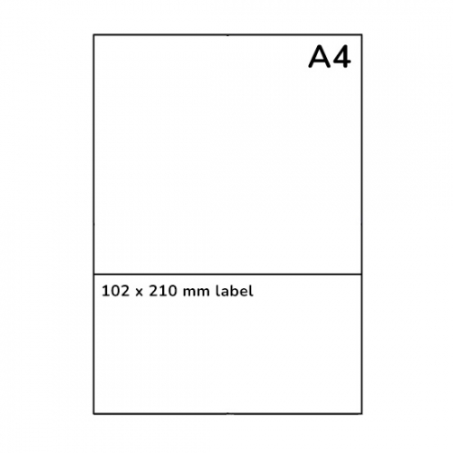 A4 dobavnica / nalepka za vračilo z naslovno nalepko, 102 x 210 mm, 100 listov