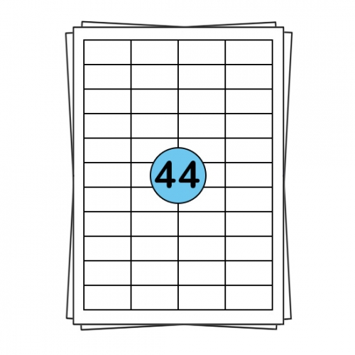 A4 listne nalepke 48 x 25 mm, 4 400 nalepk