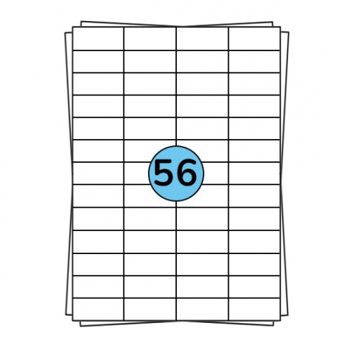 A4 listne nalepke 52 x 21 mm, 5 600 nalepk